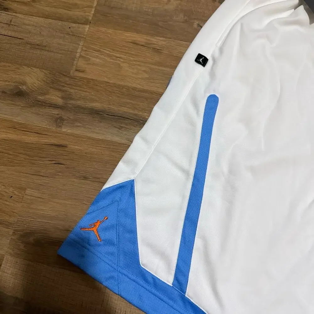 2006 Air Jordan Diamond White Blue Orange Basketball 228547-100 Y2K Shorts